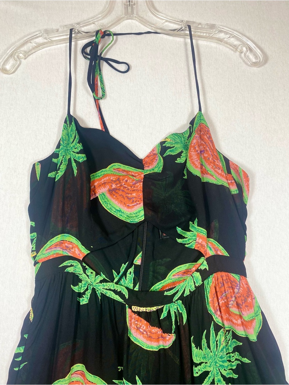 Reformation Addie Watermelon Print Cutout Midi Dress Sz 6 - Picture 6 of 14